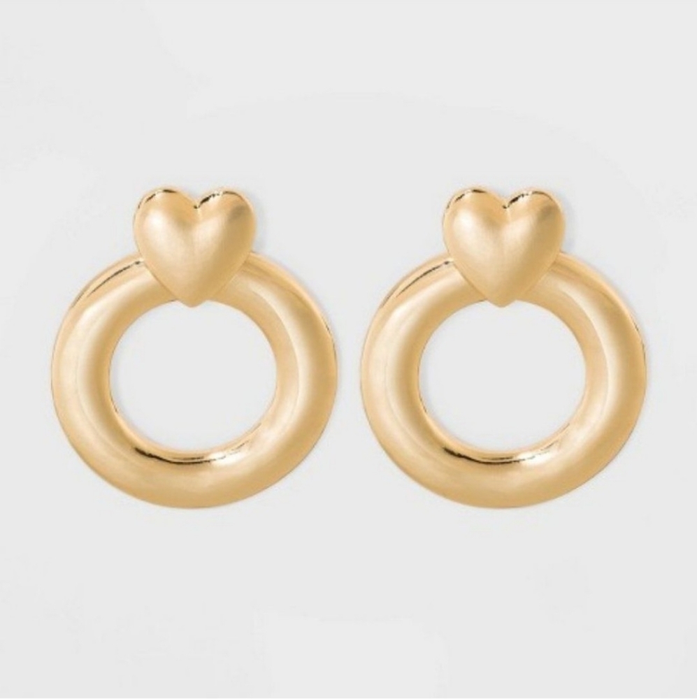 Sugarfix by BaubleBar Heart Hoop Earrings